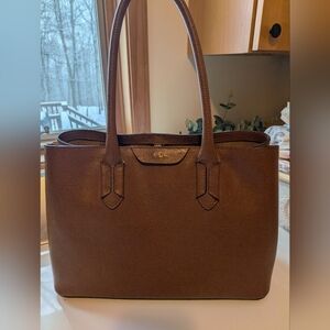 Lauren Ralph Lauren Cow Leather City Shopper Tote Bag